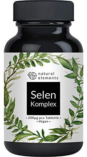 Selen Komplex - 365 Tabletten mit je 200µg - Vergleichssieger 2019* - Premium: Komplex aus Natriumselenit und Selenmethionin - Hochdosiert, ohne Magnesiumstearat, vegan und hergestellt in Deutschland