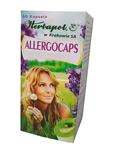 Allergocaps - mit Perilla Samen Extrakt, 60 Kapseln, bekämpfen natürlich Allergie jeder Art, nebenswirkungsfrei, bei Pollen- Nahrungsmittel- Milbenallergie, Heuschnupfen, ersetzen Allergietabletten, Allergie Nasenspray, augentropfen