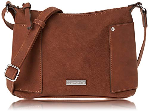 Tamaris Damen Edna Umhängetasche, Braun (Cognac Comb.), 19x6x24 cm