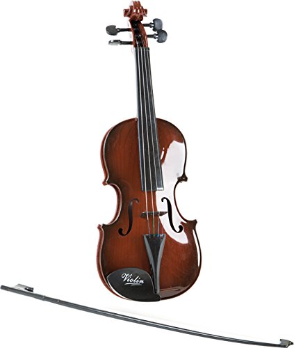 Violine Klassik aus stabiler Kunststoffverarbeitung, inkl. schwarzem Bogen mit Kunststoffhaaren, weckt das Interesse an Streichinstrumenten und fördert das musikalische Verständnis