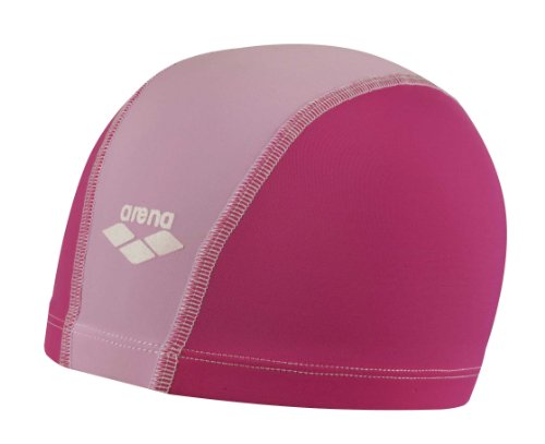 arena Kinder Unisex Badekappe Unix Junior aus Stoff (Wasserdurchlässig, Schnelltrocknend), Fuchsia-Bubble-White (25), One Size