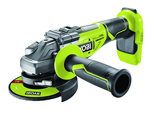 Ryobi 200 W, 18 V Winkelschleifer 18V, bürstenloser Motor, inklusive Scheiben, ohne Akku und Ladegerät – R18AG7-0, 20 W, 1.8 V