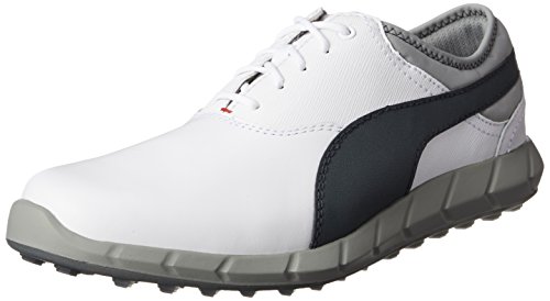Puma Ignite Golf - white-turbulence-high risk red, Größe:8.5