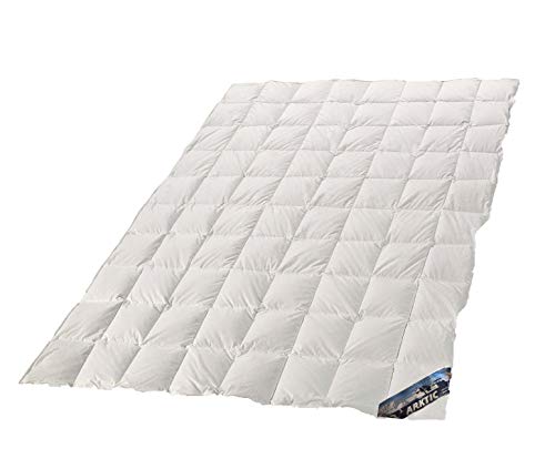 betten-traum-land SommerDAUNENdecke ARKTIC Daunendecke Perfekte Leichte Sommerdecke Steppdecke 100% arktischer Daunenflaum 100% Natur (Abbildung Größe: 135x200 cm) (135x200 cm)