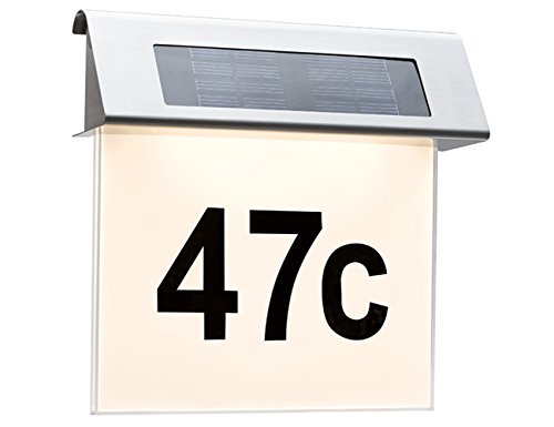 Paulmann 937.65 Special Solar Hausnummernleuchte IP44 LED Warmweiß inkl. 0.2W 93765 Solarleuchte Aufbauleuchte Hausnummer housenumber