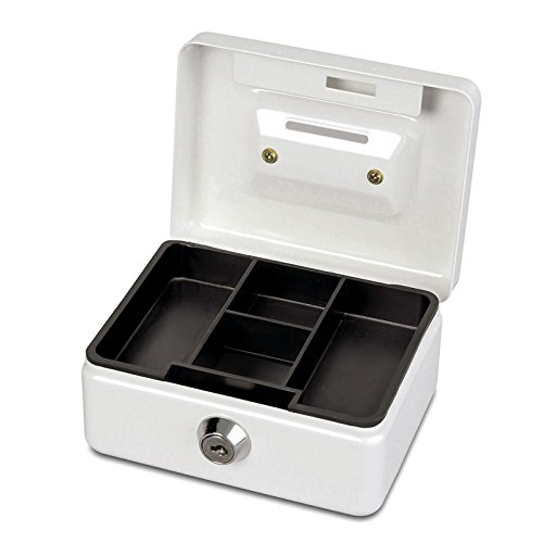 Maul Geldkassette, Münzeinwurf, Inklusive Hartgeldeinsatz, Abschließbar, 125 x 95 x 60 mm, Weiß