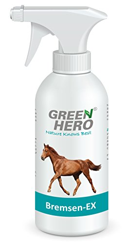 Green Hero Bremsen-Ex Spray für Pferde, 500 ml, Blocker gegen Bremsen, Zecken und Insekten, Pflegende Wirkung, Abwehrspray, Fernhaltemittel