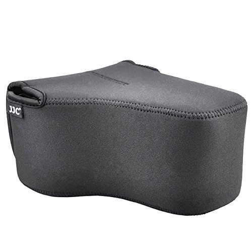 Kameratasche für große SLR DSLR Spiegelreflexkameras mit Objektiv - Neopren Schwarz - Wasserabweisend