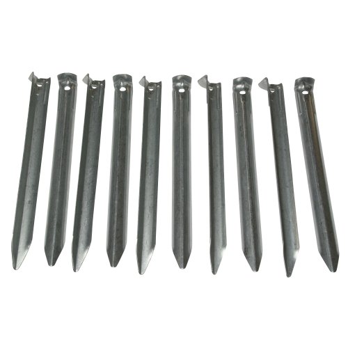 10T Zelthering PEG IT 10VP 22SV Stahl V-Profil-Hering, 22cm Zeltnagel, Zeltpflock, Erdnagel, Erdanker im Set mit 10 Stück
