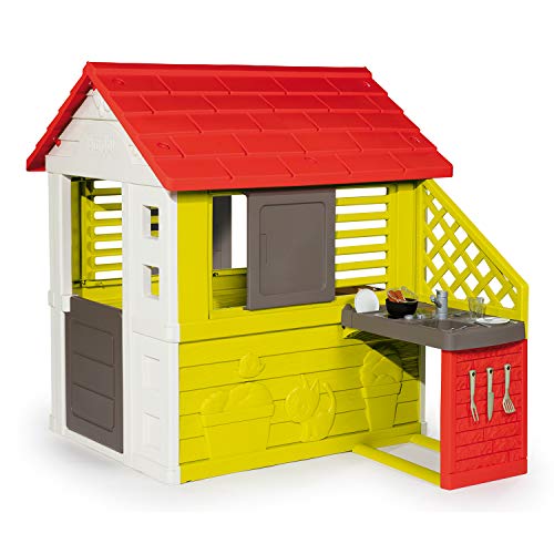 Smoby Casa 810713 Nature II mit Küche und Zubehör, Grün