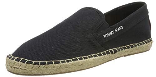 Hilfiger Denim Herren Tommy Jeans Flag Espadrilles, Schwarz (Dark Grey 990), 40 EU