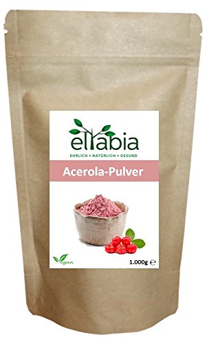 Acerola Pulver 1kg 1000g Maxi Pack natürliches Vitamin C eltabia