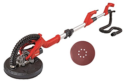 Einhell Trockenbauschleifer TC-DW 225 (600 W, Ø 225 mm, Drehzahlregelung, teleskopierbar, Absaugadapter, 6x Klett-Schleifscheiben 2xP60 2xP80 2x P120, Koffer)