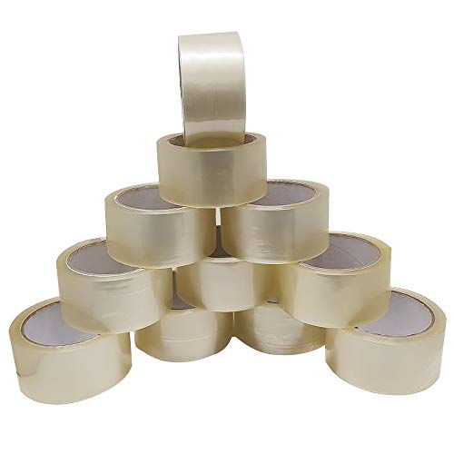 Spetan 6 Rollen Klebeband Paketband 66m x 48mm PP Packband Paketklebeband Kleberolle Verpackungsband Transparent extra stark und Klebrig