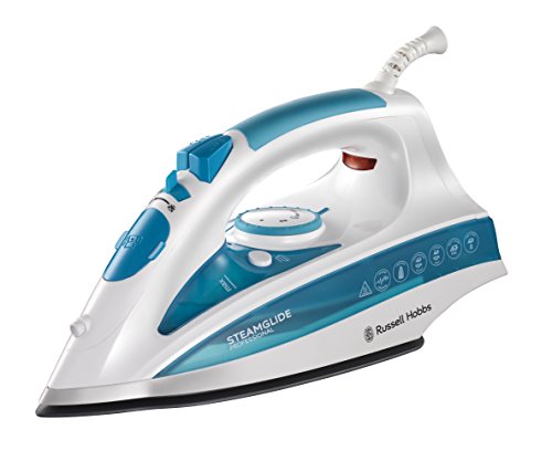 Russell Hobbs Steamglide Pro 20562-56 Dampfbügeleisen, 2600 W, Keramiksohle, weiß/blau