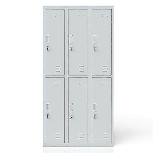 Schließfachschrank Spind Wertfach Metall Schrank Metallspind Umkleideschrank 6 Fächer