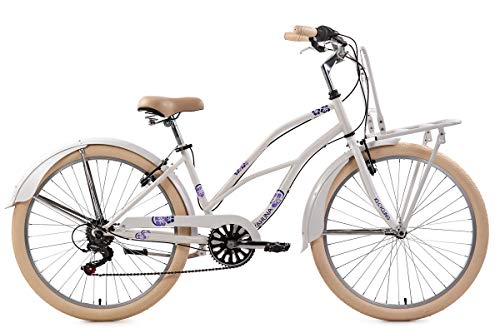 KS Cycling Damen Kahuna Cruiser, Weiß, 26 Zoll