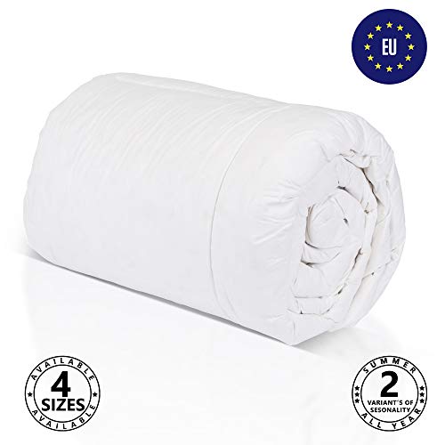 Amazinggirl Bettdecke winterdecke Steppdecken Schlafdecke - Ganzjahresdecke warm für Allergiker Steppbettdecke weiß hypoallergen aus Microfaser bettdecke 135x200