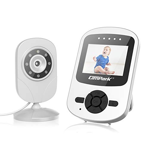 Campark Babyphone mit Kamera Babyfon 2.4 GHz Video Baby Monitor VOX Funktion Wireless Digitalkamera Nachtsicht Temperatursensor 2 Way Talkback System 2.4”LCD