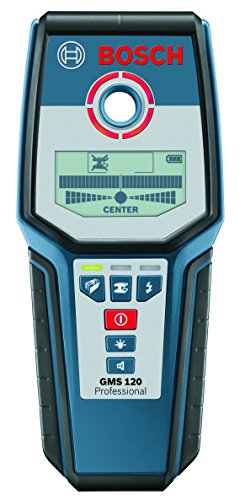 Bosch Professional Digitales Ortungsgerät GMS 120 (1 x 9 V Block Batterie, Schutztasche, max. Ortungstiefe Stahl/Kupfer/stromführende Leitungen: 120/80/50 mm)