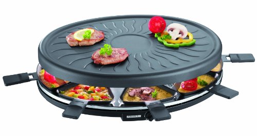 Severin RG 2681 Raclette-Partygrill (1100 Watt, 8 Pfännchen) schwarz