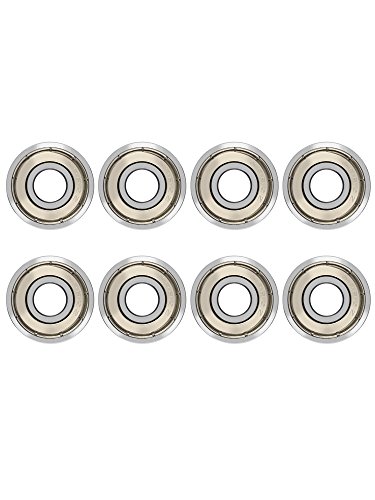 608 ZZ Skateboard Kugellager Longboard Roller Rollschuhen Kugellager, Doppelt Abgeschirmt, Silbern, 8 Stück