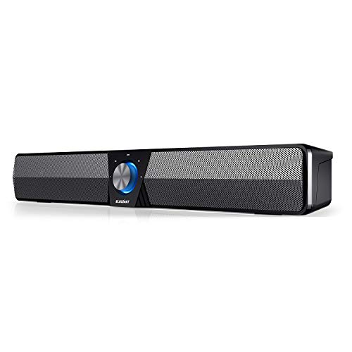ELEGIANT PC Lautsprecher, Bluetooth 5.0 Lautsprecher 20w tragbare Soundbar Wired und Wireless Computer Lautsprecher mit Stereo Sound, Rein Bass, TF-Karte und USB Stick Slot für PC, Laptop, TV, Handy