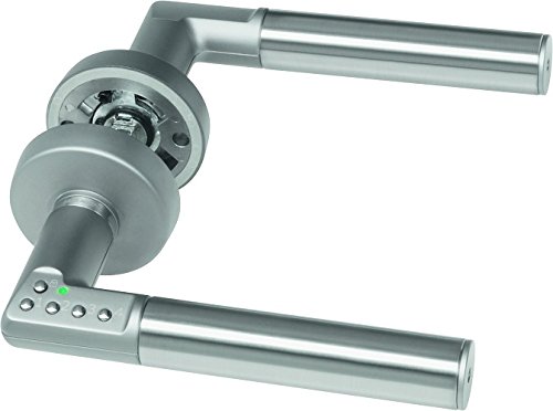 ASSA ABLOY digitaler Türbeschlag Code Handle DIN Rechts - Zimmertürbeschlag mit PIN-Code - Silber