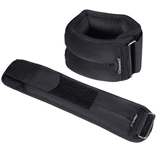 CLISPEED Knöchel Gewichte Fitness Handgelenk Manschette Gewichtsmanschette für Damen und Herren (4lb Paar)