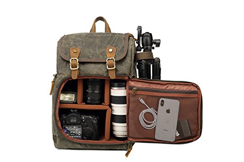 Kamerarucksack, große Kapazität, Reißverschluss vorne, wasserdicht Stoßdämpfung, für SLR-/DSLR-Kameras, professionelle Kameratasche für unterwegs