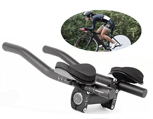Yeemg Fahrrad Ruhe Lenkeraufsatz Aero Lenker Triathlon Lenker Fahrrad TT Armauflage für Rennräder und Mountainbike Fahrrad Radfahren Aluminiumlegierung Aktualisierte Version (Schwarz)