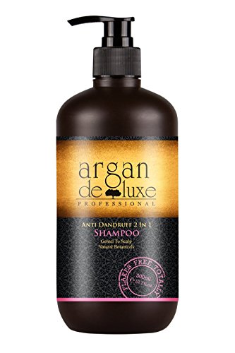 Arganöl Anti-Schuppen Shampoo in Friseur-Qualität  Hochwirksam, Getestet, Intensiv Pflegend  Argan DeLuxe, 300ml