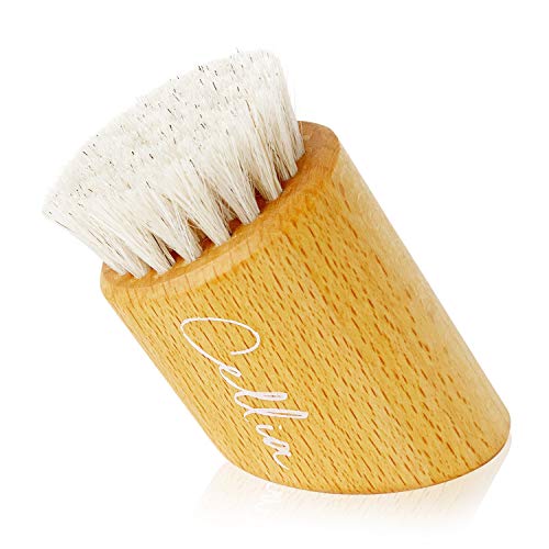 CELLIA Gesichts-Bürste zur Trockenbürsten-Massage und Peeling 100% Natur-Borsten | regionales, FSC-zertifiziertes Buchen-Holz | dry brush face |Trocken-Bürste Gesicht| hergestellt in DE