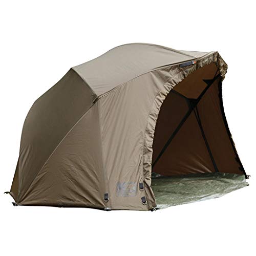 Fox R-Series Brolly 262x178x128cm - Angelzelt zum Karpfenangeln & Wallerangeln, Karpfenzelt zum Angeln, Schirmzelt zum Nachtangeln