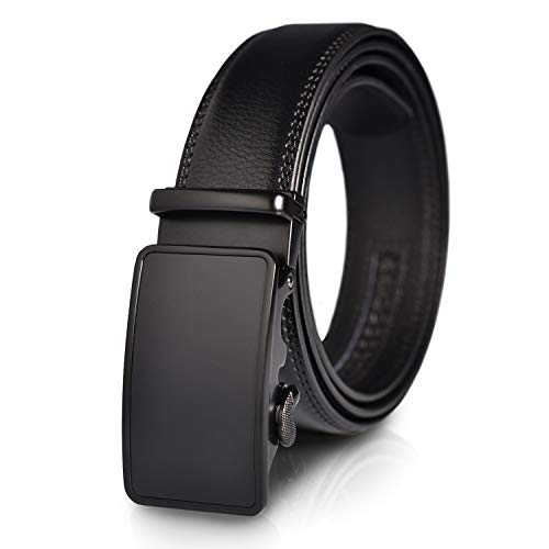 K.Tuohy Herren Ledergürtel, Ratschen Automatik-Gürtel für Männer 1 3/8' breit