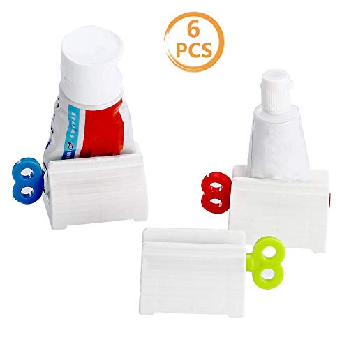 Bigbigjk 6 Stück Tubenquetscher Tubenausdrücker, Squeezer Tubenpresse Zahnpastaspender Quetscher Tubenpresse Set für Zahnpasta Haarfarbe Farben Kosmetik