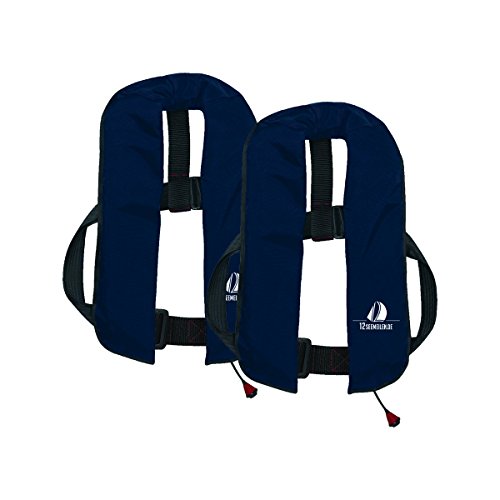 2er-Set 12seemeilen Automatik-Rettungsweste 165N, marineblau