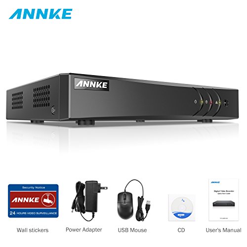 ANNKE 1080P Lite DVR Recorder, 5 IN 1 Digital Video Recorder H.264+ für Videoüberwachung, Bewegungserkennung, Online-Fernzugriff (4CH)