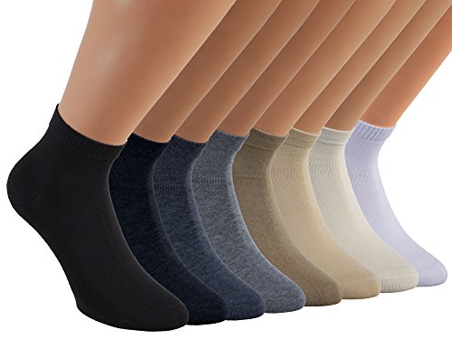 Vitasox 15268 Damen Kurzsocken Baumwolle Sneakersocken uni Damensocken ohne Naht schwarz 6er Pack 39/42