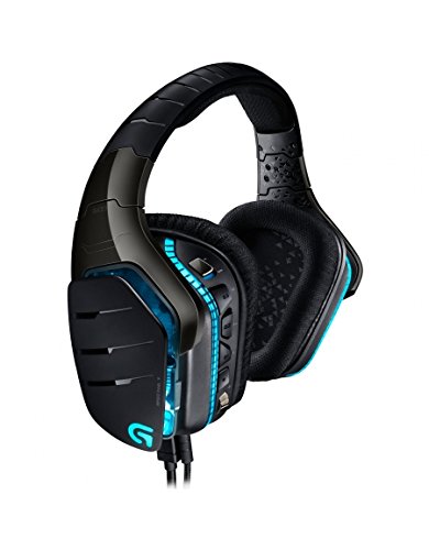 Logitech G633 Artemis Spectrum Pro Gaming Headset (7.1-Surround-Sound, 3,5-mm-Audioausgang, geeignet für PC, Xbox One und PS4) Schwarz/Blau