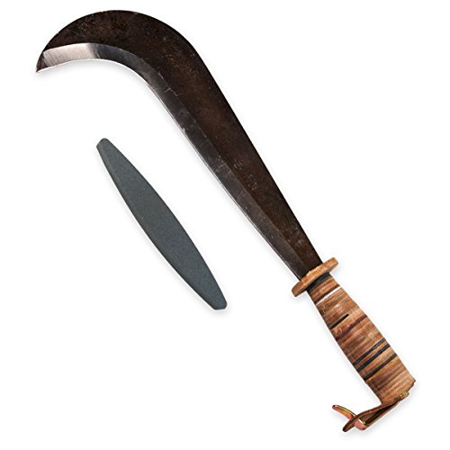 4betterdays Schweizer Gertel Schneidelänge: 30 cm Grifflänge: 13 cm inkl. gratis Schleifstein - handgeschmiedet in Deutschland