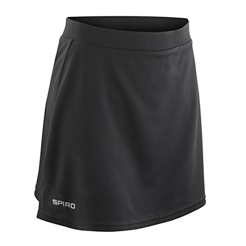 Spiro Damen Sport-Hosenrock / Skort, winddicht (Medium) (Schwarz)