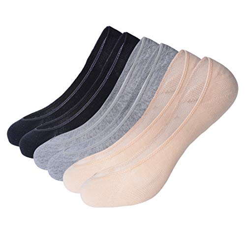 CHENYUE Boot Socken Frühling Sommer gekämmte Baumwolle Solid Invisible Weibliche Schweiß-absorbierende Breathable Boot Socken, Mehrfarbig, Medium (6 Paar)