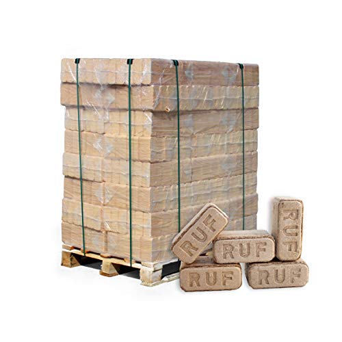 PALIGO Holzbriketts Ruf Hartholz Buche Eiche Kamin Ofen Brenn Holz Heiz Brikett 10kg x 96 Gebinde 960kg / 1 Palette Heizfuxx