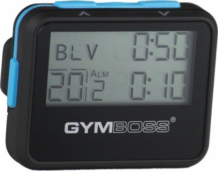 Gymboss Intervall-Timer und Stoppuhr – Soft schwarz/blau.