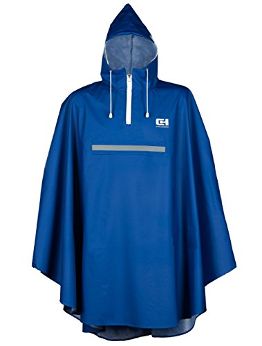 Premium Fahrrad Regenponcho mit Kapuze inkl. Sichtfenster - Fahrradponcho für Herren und Damen - Profi Fahrrad Regencape inkl Reflexionsstreifen - Wasserdichter Regenmantel für Männer und Frauen XL