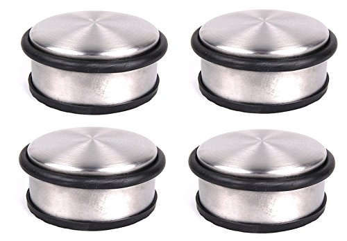 4 Stück Edelstahl Türstopper massiv, 4,5x10 cm schwerer Türhalter