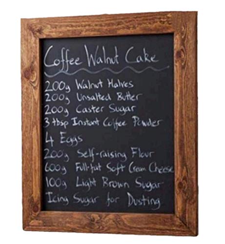 ELAFI Magnetische Kreidetafel 20 x 30cm anthrazit schwarz | Schreibtafel zum Aufhängen A4 | Schiefertafel mit Rahmen | Magnettafel aus Kiefernholz | Wandtafel inkl. Jute Seil zum Aufhängen