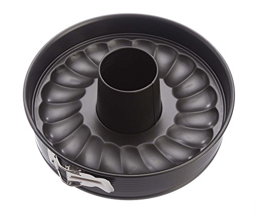 Zenker Springform Rohrboden Ø 26 cm Klassische Backform, Profi-Kuchenform, mit hochwertiger Antihaftbeschichtung, einfaches Entformen für saftige Rührkuchen, Menge: 1 Stück