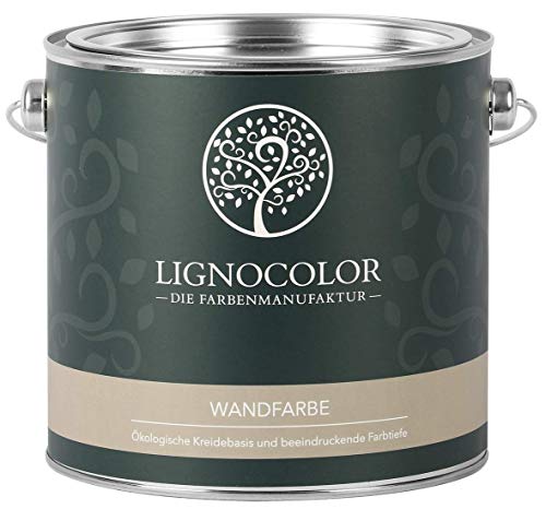 Lignocolor Wandfarbe Innenfarbe Deckenfarbe Kreidefarbe edelmatt 2,5 L (Weiss)
